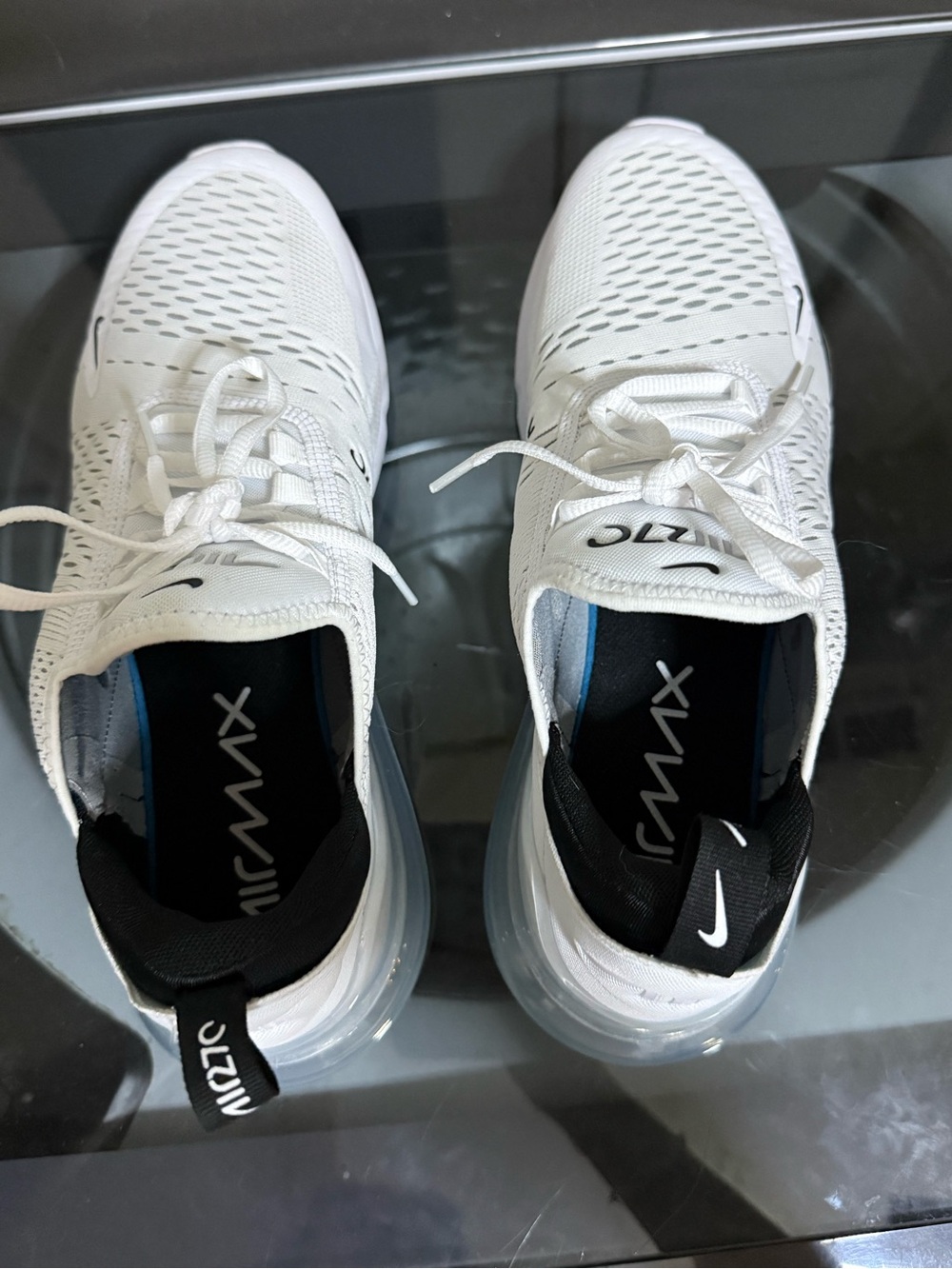 Nike Air Max 270 White with Black Accents - Picture 3 of 5